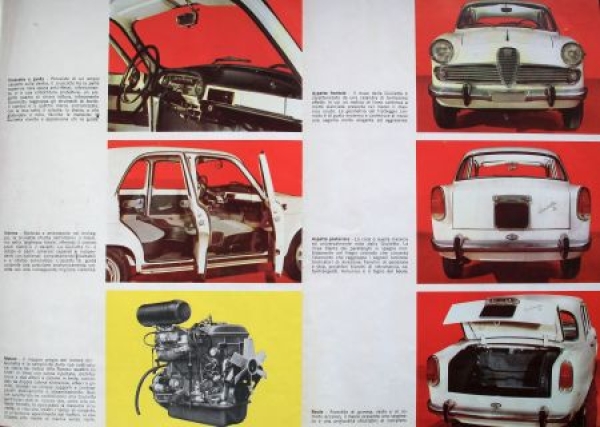 Alfa Romeo Giulietta Berlina t.i. Modellprogramm 1962 Automobilprospekt (8775)